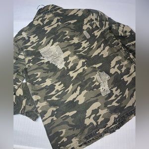 Gilded Intent Camo distressed jacket